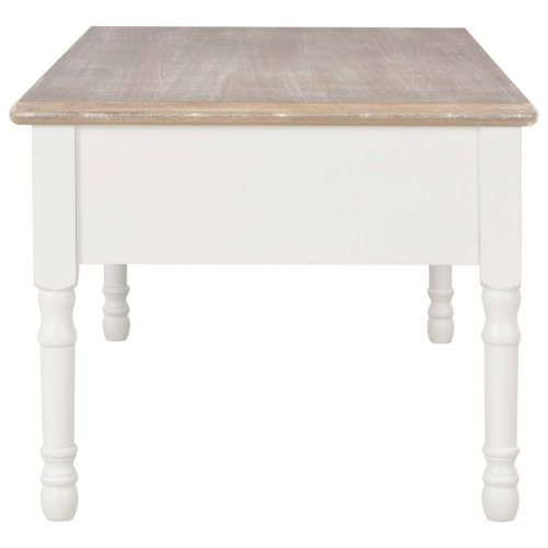 Konferenční stolek dřevo Dekorhome - BAREVNÁ VARIANTA: Bílá / přírodní
