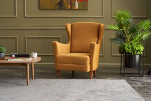 Kreslo ušiak Lola Berjer - Gold