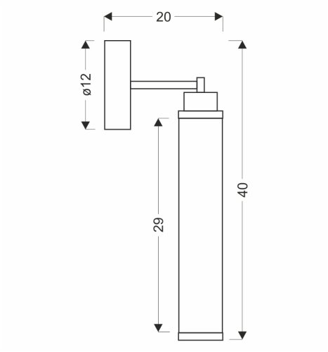 CORTE lampa kinkiet czarny matowy 10W LED 3000K klosz bezbarwny