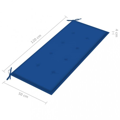 Skládací zahradní lavice s poduškou 120 cm akácie Dekorhome