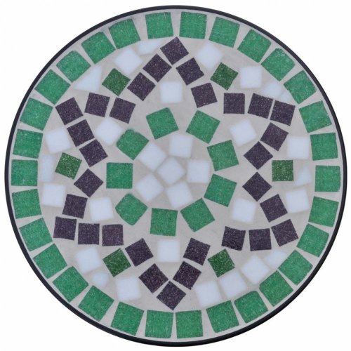 Mozaikový stolík na kvety keramika Dekorhome - BAREVNÁ VARIANTA: Zelená