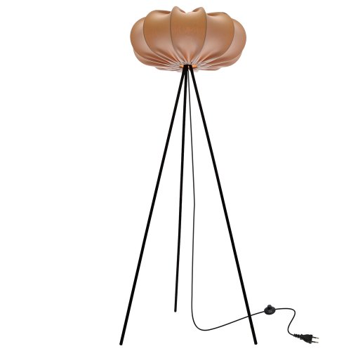 Stojacia lampa CAFEE’ s béžovým tienidlom na frappé 52 cm – škandinávska stojaca lampa E27