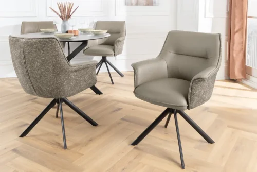 Otočné jedálenské kreslo 2 ks KEUS Dekorhome
