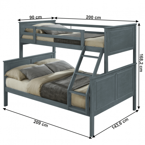 Rozložitelná patrová postel NEVIL