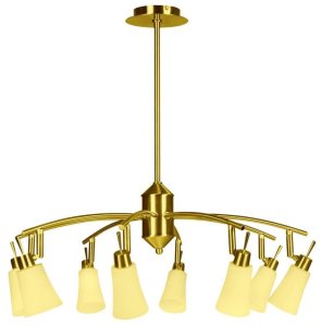 Stropná závesná lampa patina 8xG9 Kroton