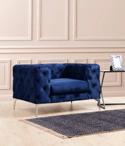 Kreslo ušiak Como - Navy Blue