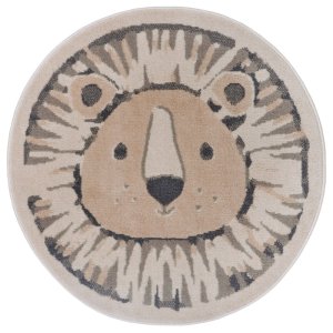 Dětský koberec Adventures 105966 Cream Grey kruh 140x140 (průměr) kruh