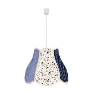 Závesná stropná lampa Zuza e27 sivo-modrá