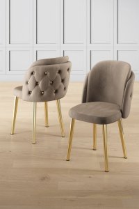 Súprava stoličiek (4 kusy) Axle - Cappuccino, Gold