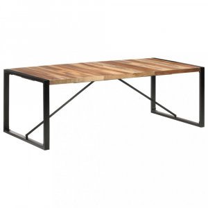 Jídelní stůl masivní dřevo / kov Dekorhome