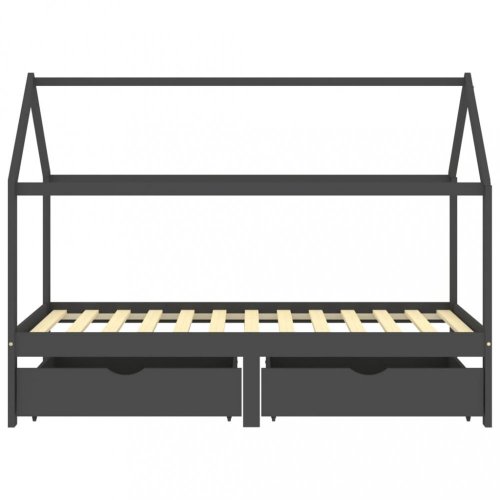 Dětská postel 90x200 borovice Dekorhome - BAREVNÁ VARIANTA: Tmavě šedá