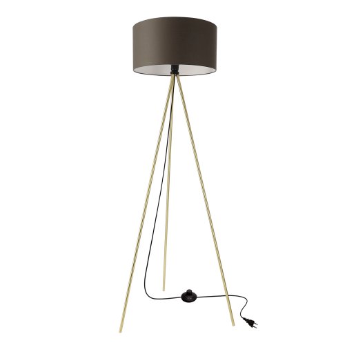 Stojací lampa VANTI 1x40W E27 zlatá konstrukce grafitové stínidlo moderní do obývacího pokoje ložnice kancelář elegantní vysoká stojací lampa