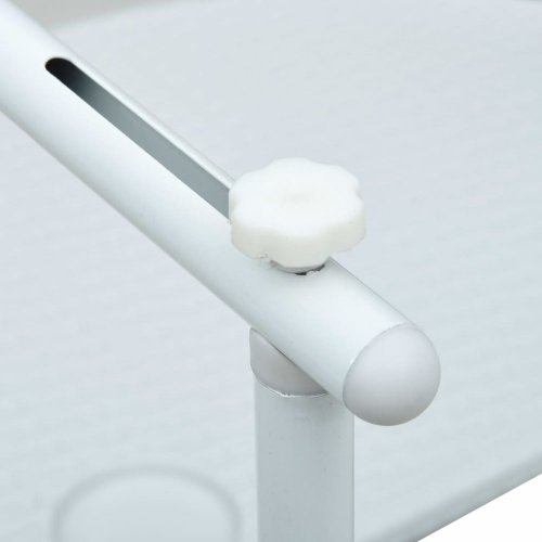 Závěsný stůl na balkon plast s ratanovým vzhledem Dekorhome - BAREVNÁ VARIANTA: Bílá