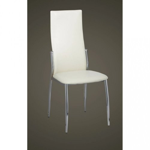 Jedálenská stolička 2 ks umelá koža Dekorhome - BAREVNÁ VARIANTA: Biela
