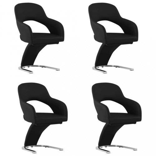 Jídelní židle 4 ks umělá kůže / chrom Dekorhome - BAREVNÁ VARIANTA: Hnědá