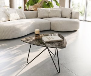 Ekrem konferenčný stolík 65x65 cm keramický Laminam®Emperador Extra