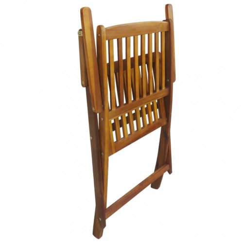 Skladacia záhradná stolička 8 ks akáciové drevo Dekorhome