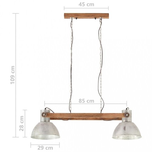 Závěsná lampa kov / mangovníkové dřevo Dekorhome
