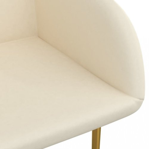 Jídelní židle 2 ks samet / kov Dekorhome - BAREVNÁ VARIANTA: Žlutá