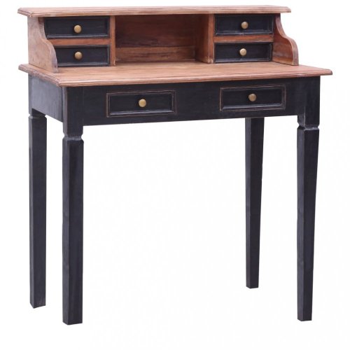 Písací stôl zo zásuvkami masívne drevo Dekorhome - BAREVNÁ VARIANTA: Hnedá
