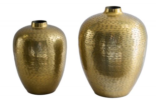 Stolová váza 2 ks SINIS Dekorhome - BAREVNÁ VARIANTA: Zlatá