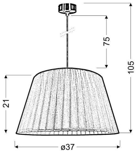 Závesná lampa TIZIANO 1xE27 - BAREVNÁ VARIANTA: Ružová