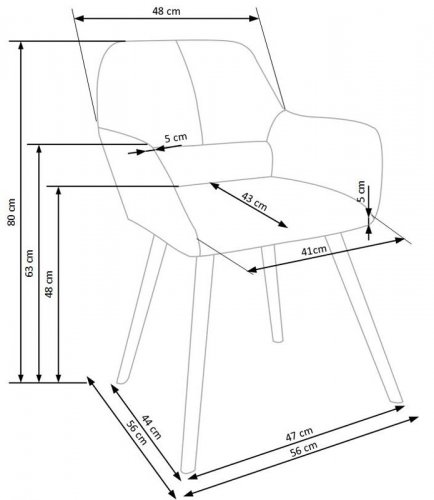 Jídelní židle K283 - BAREVNÁ VARIANTA: Béžová