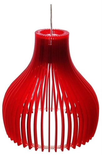 Závesná stropná lampa Buren e27 červená