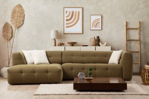 Rohová sedacia súprava / Rohová pohovka Cady 3 Seater Left - Khaki