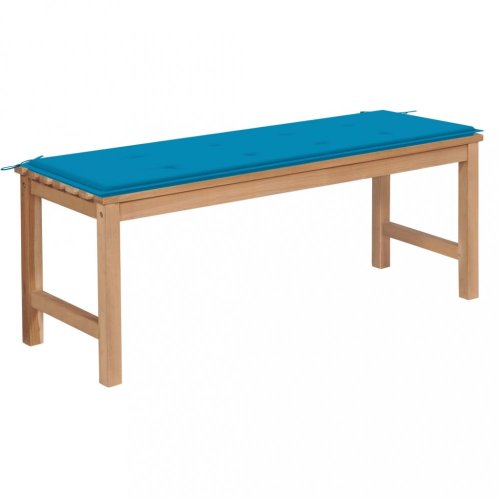 Zahradní lavice  teak / látka Dekorhome