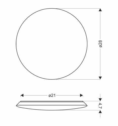 LED stropní svítidlo bílé 18W 4000K Mega