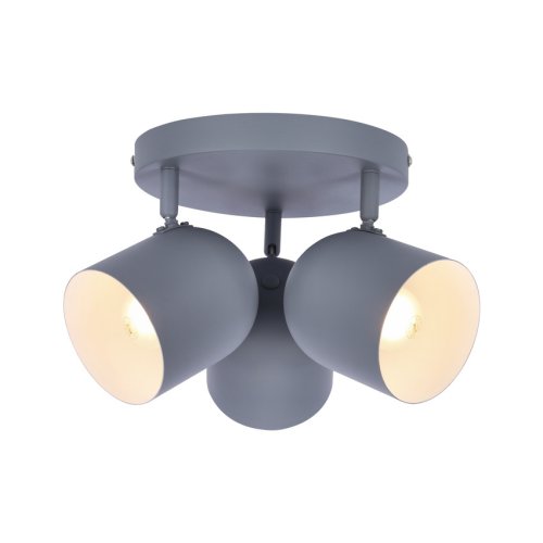 Stropná lampa 3xE27 sivá 32cm AZURO
