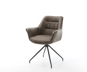 Kaira-Flex otočná stolička taupe vintage krížová základňa zúžená