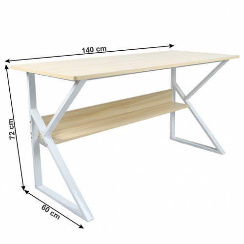 Pracovní stůl s policí TARCAL - ROZMĚR: 140x60 cm