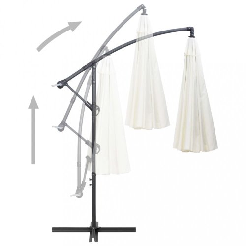 Závěsný slunečník Ø 300 cm hliníková tyč Dekorhome