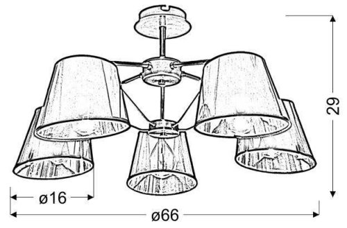 Stropní lampa Cortez E14 Patina