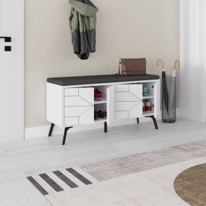 Skrinka na topánky / Botník Dune Bench - White