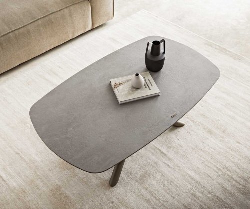 Konferenčný stolík Sarita 120x70 cm keramika Aspetto Concreto betónová