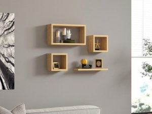 Nástenná polica Babi - Sapphire Oak