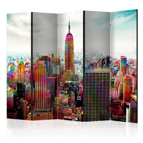 Paraván Colors of New York City Dekorhome - ROZMER: 225x172 cm (5-dielny)