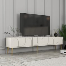 TV stolík Lyon 43 - Cream, Gold