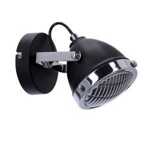 Nástenná lampa Crazy lamp čierna 1x15W tienidlo gu10 priehľadné