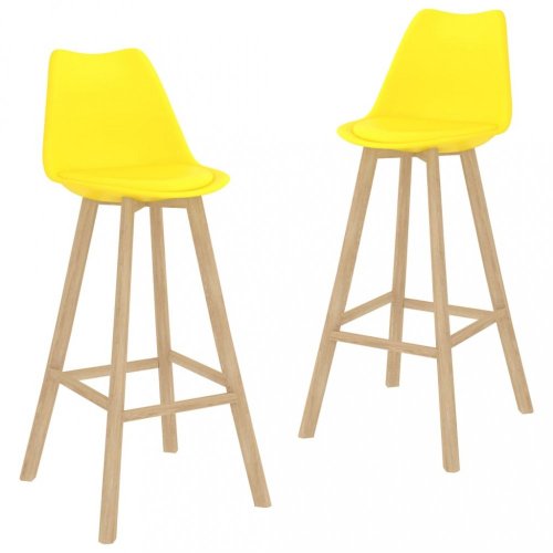 Barová stolička 2 ks Dekorhome - BAREVNÁ VARIANTA: Žltá