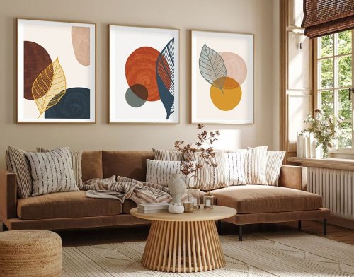 Dekorativní rámovaný obraz z MDF (3 kusy) Huhu209 - 50 x 70