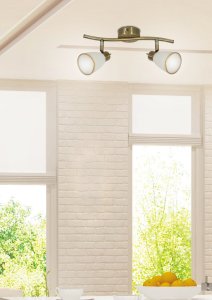 Nástenná stropná lampa patinovaný pásik 2xG9 Regent