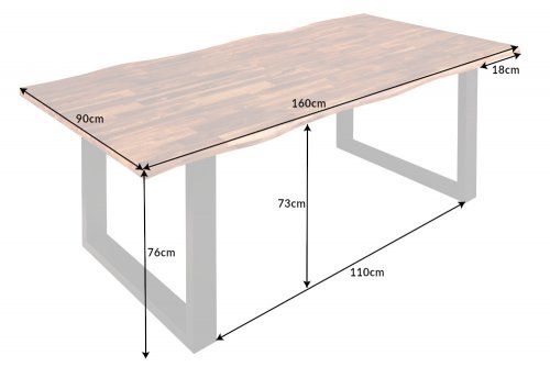 Jídelní stůl TALOS Dekorhome - ROZMĚR: 160x90x76 cm