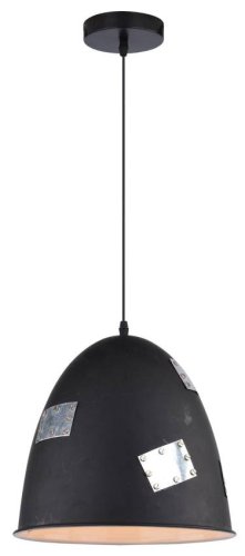 Závesná stropná lampa 1X60W E27 čierna + chróm PATCH