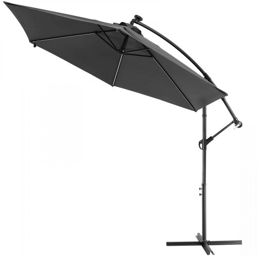 Závěsný slunečník s LED světlem Ø 330 cm Dekorhome