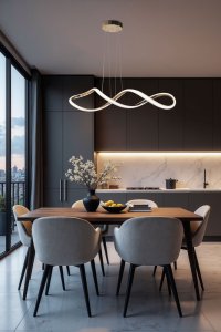 SNELLO lampa wisząca złoty 32W LED 3000, 4500, 6500K kryształki bezbarwne