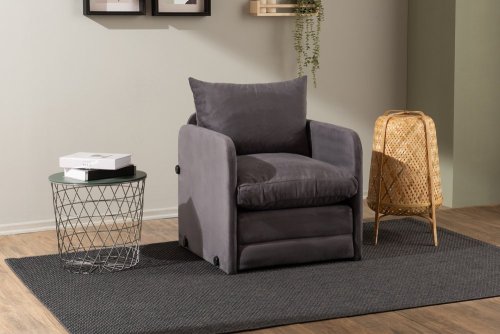 Rozkladacie kreslo Saga Single - Grey